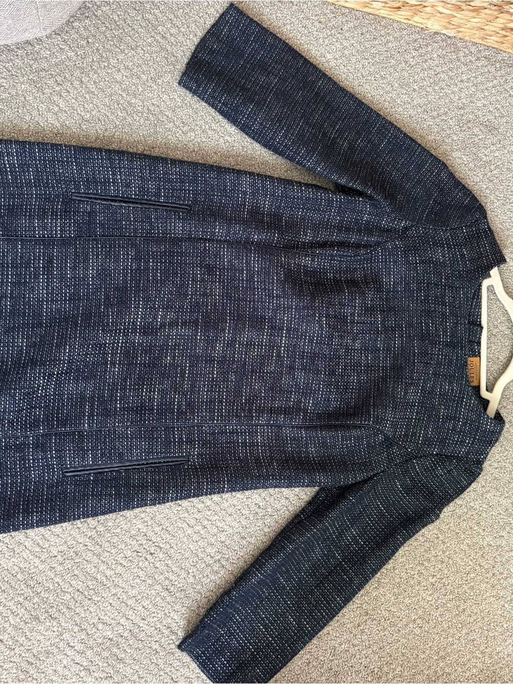 Joules Navy and White Tweed Shift Dress